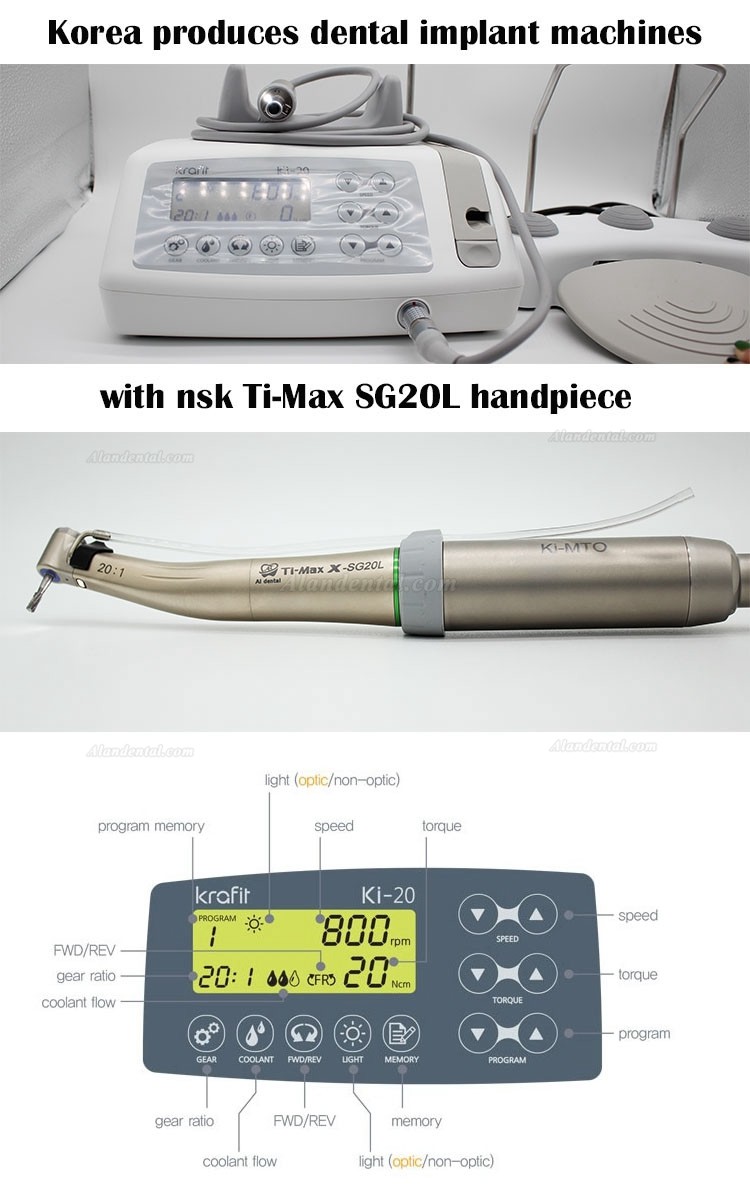 SAEYANG Krafit Ki-20 Implant Surgery Motor System With 20:1 Fiber Optic Implant Handpiece